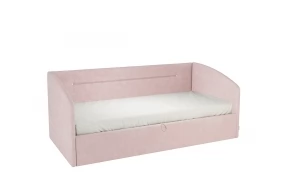 Кровать 0.9 Альба (Софа) нежно-розовый