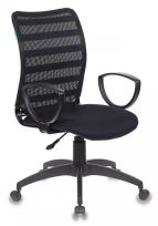 Кресло CH-599AXSN Ткань/пластик/сетка, Чёрный TW-32K01 (ткань)/Чёрный TW-11 (сетка)/Чёрный (пластик)